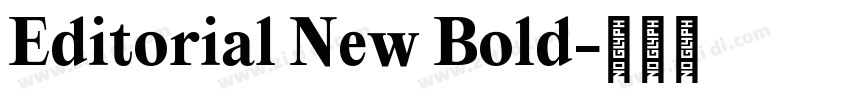 Editorial New Bold字体转换